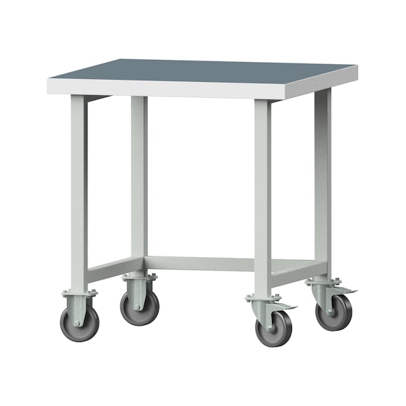 Work table, model 120, UBP 40 mm, RAL 7035, 840 x 800 x 800 mm - Working table 800 mm movable