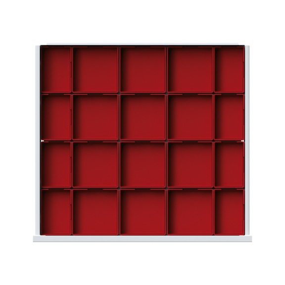 Small parts boxes for heavy-duty cabinet with centre panel 1485 x 630 x 1950 mm, 903.217 - Drawer organ. Material (workshop equipment, parts)