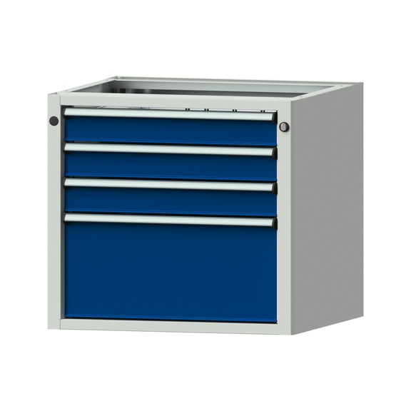 Base cabinet V/T - BL, model 1806, RAL 7035/RAL 5010 - Base cabinet for workbench (workshop)