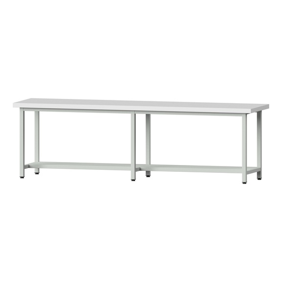 Work table, model 91, KSP 50 mm, RAL 7035, 850 x 2800 x 700 mm - Working table 2800 mm static