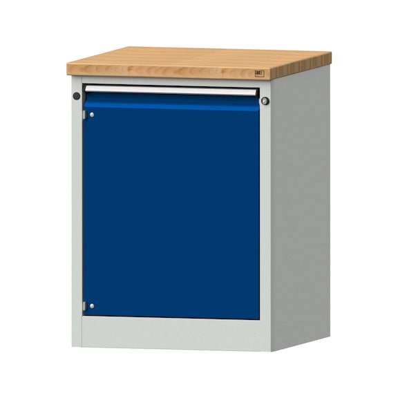 Side cabinet BL, model 101, BMP 40 mm, RAL 7035/RAL 5010, height 890 mm - Workshop cupboard