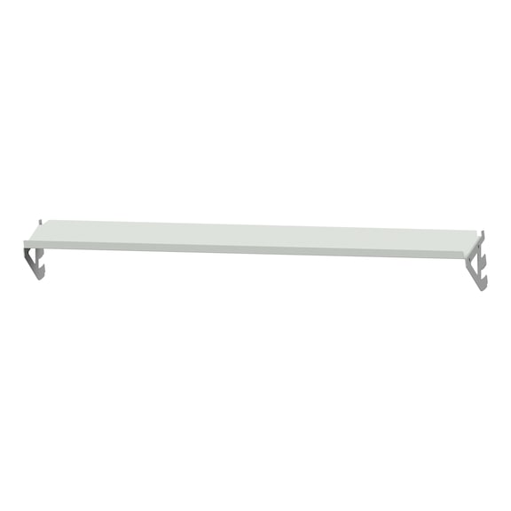 Ablageboden Systemaufbau, Farbe RAL 7035, Tiefe 160, AM 1081 - Komponente für Lochplattensystem (Sonstige)