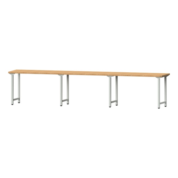 Work table, model 200, BMP 40 mm, RAL 7035, 840 x 4050 x 800 mm - Working table 4500 mm static