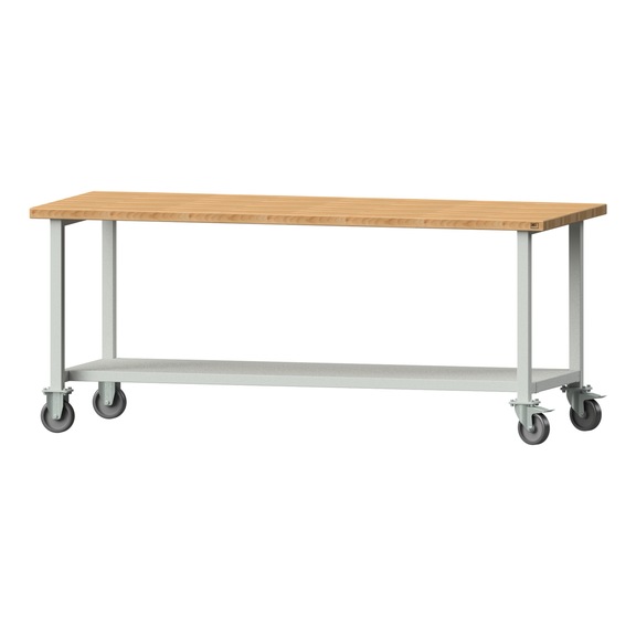 Work table, model 181, BMP 40 mm, RAL 7035, 840 x 2000 x 800 mm - Working table 2000 mm movable