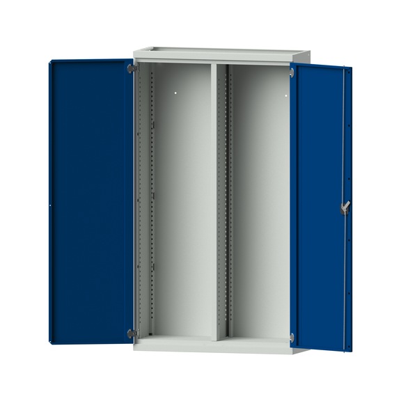 Schwerlastschrank T400mm - H1950mm, Modell 200, RAL 7035/RAL 5010, 620.009.0017 - Werkstattschrank