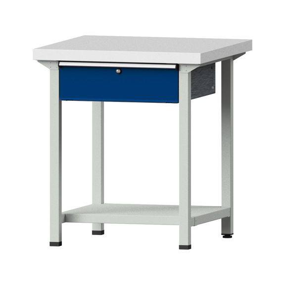 Work table, model 113, KSP 50 mm, RAL 7035/RAL 5010, 900 x 800 x 800 mm - Working table 800 mm static