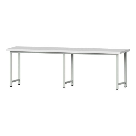Work table, model 190, KSP 50 mm, RAL 7035, 900 x 2800 x 800 mm - Working table 2800 mm static