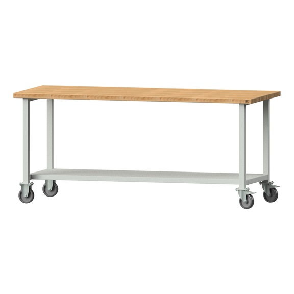 Work table, model 181, BMP 40 mm, RAL 7035, 890 x 2000 x 800 mm - Working table 2000 mm movable