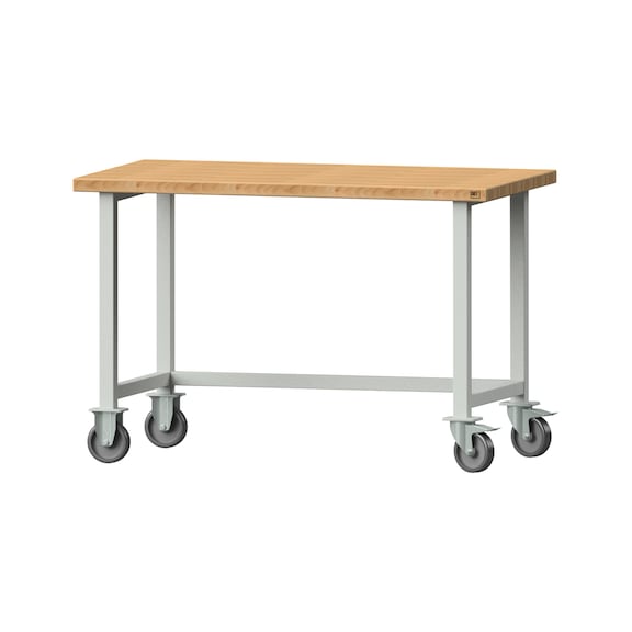 Work table, model 40, BMP 40 mm, RAL 7035, 840 x 1270 x 700 mm - Working table 1270 mm movable