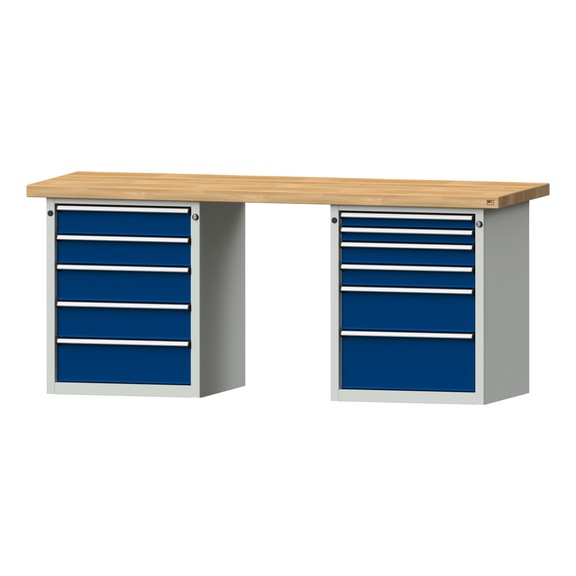 Combination workbench V/T-BL2000mm-2 blocks Model 841 BMP 50 mm 7035/5010 850x2000x700 - Combination workbench 2000 mm models 821 VH - 850 VH