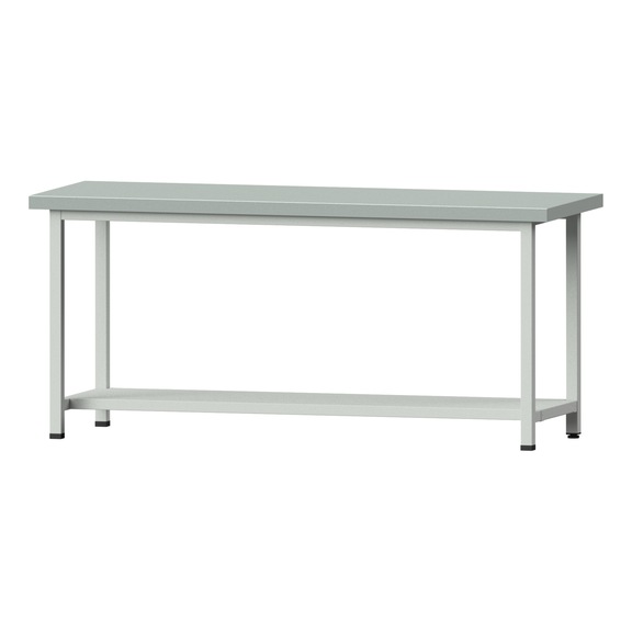 Arbeitstisch, Modell 71, ZBP 50 mm, RAL 7035, 900 x 2000 x 700 mm - Arbeitstisch 2000 mm statisch