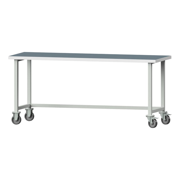 Work table, model 80, UBP 40 mm, RAL 7035 - Working table 2000 mm movable