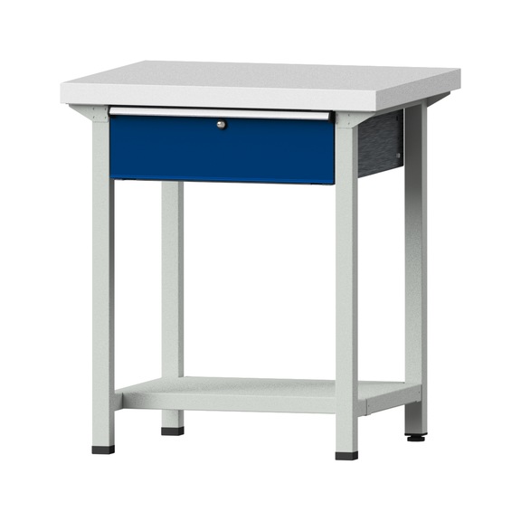 Work table, model 13, KSP 50 mm, RAL 7035/RAL 5010, 900 x 800 x 700 mm - Working table 800 mm static