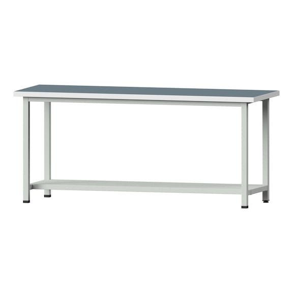 Arbeitstisch, Modell 171, UBP 40 mm, RAL 7035, 890 x 2000 x 800 mm - Arbeitstisch 2000 mm statisch