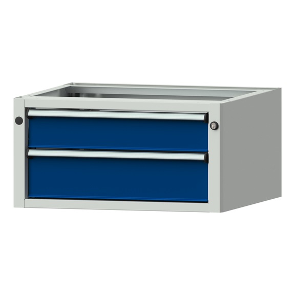Base cabinet V/T - BL, model 902, RAL 7035/RAL 5010 - Base cabinet for workbench (workshop)