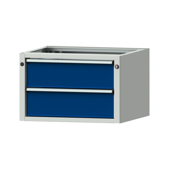Base cabinet V/T - BL, model 1203, RAL 7035/RAL 5010 - Base cabinet for workbench (workshop)
