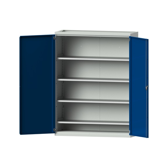 Heavy-duty cabinet W500 mm – H1950 mm, model 301, RAL 7035/RAL 5010, 620.007.0010 - Workshop cupboard