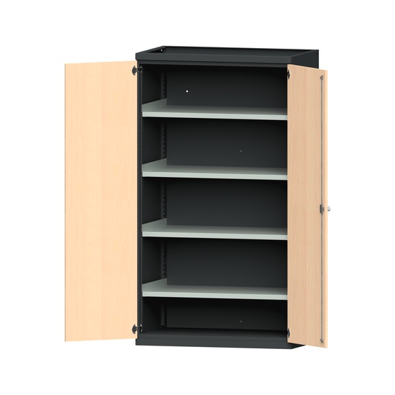 Schwerlastschrank T630mm - H1950mm, Modell 101, RAL 7016/RAL 7016, 620.011.0371 - Werkstattschrank
