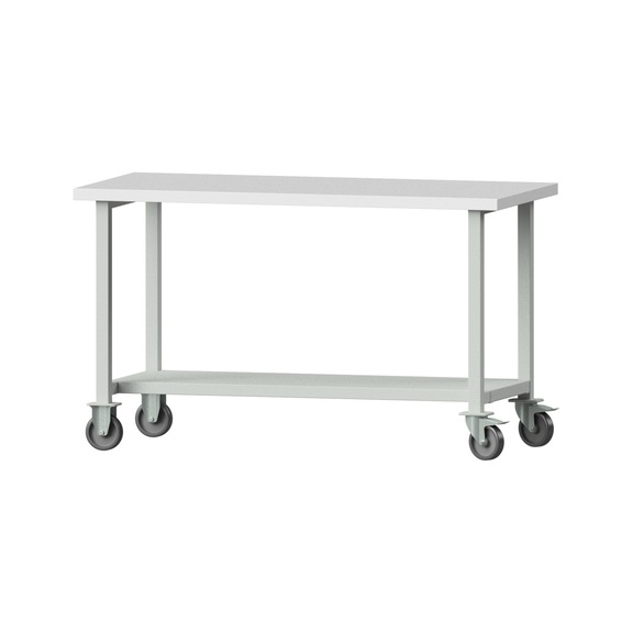 Work table, model 61, KSP 40 mm, RAL 7035, 890 x 1500 x 700 mm - Working table 1500 mm movable