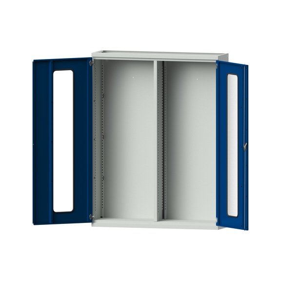 Schwerlastschrank T400mm - H1950mm, Modell 400, RAL 7035/RAL 5010, 620.009.0053 - Werkstattschrank