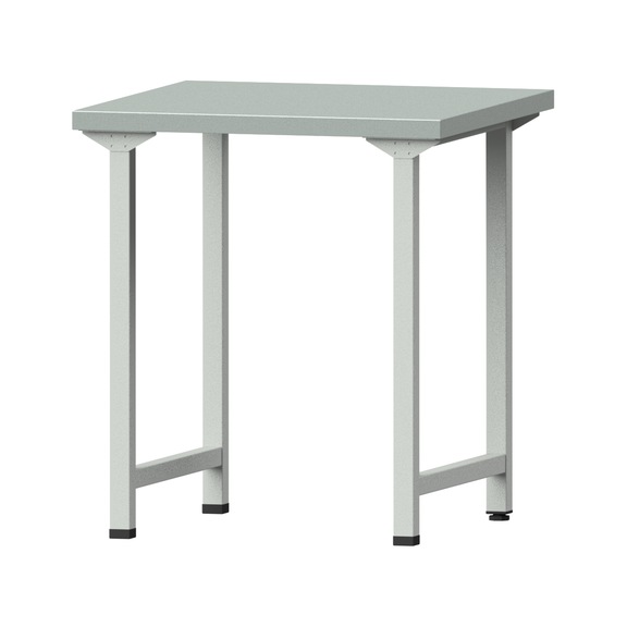 Arbeitstisch, Modell 110, ZBP 40 mm, RAL 7035, 890 x 800 x 800 mm - Arbeitstisch 800 mm statisch