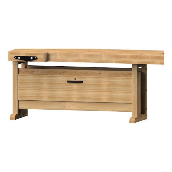 Tilting drawer model 187 Overall dimensions 1500 x 370 x 200 mm - Tool drawer for joiner's bench