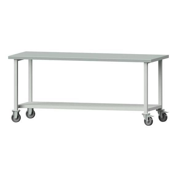 Work table, model 181, ZBP 40 mm, RAL 7035, 890 x 2000 x 800 mm - Working table 2000 mm movable