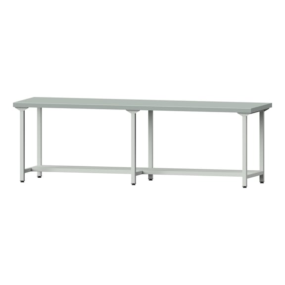 Work table, model 191, ZBP 50 mm, RAL 7035, 900 x 2800 x 800 mm - Working table 2800 mm static
