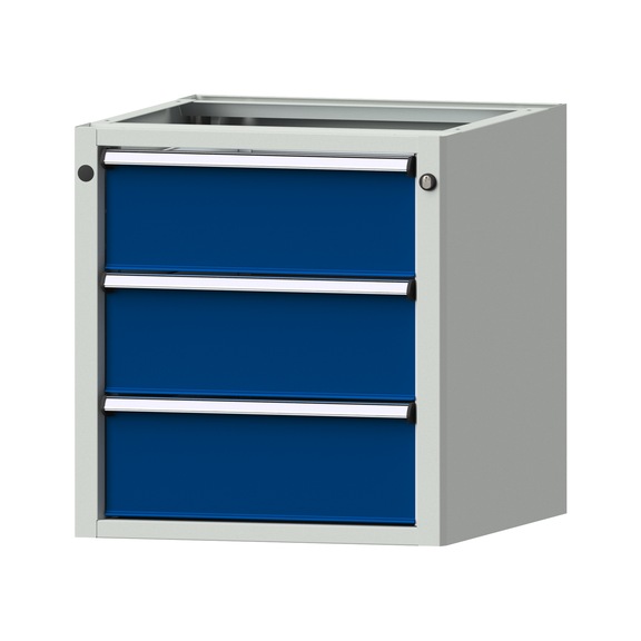 Base cabinet V/T - KS, model 1809, RAL 7035/RAL 5010 - Base cabinet for workbench (workshop)