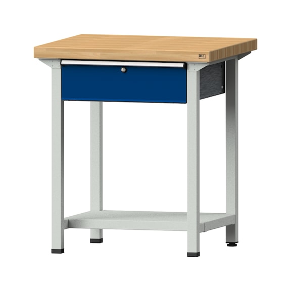 Work table, model 13, BMP 50 mm, RAL 7035/RAL 5010, 900 x 800 x 700 mm - Working table 800 mm static