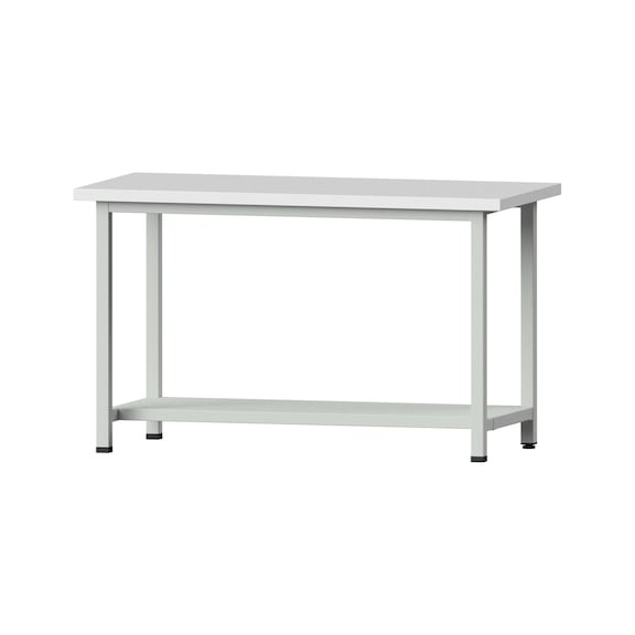 Arbeitstisch, Modell 151, KSP 40 mm, RAL 7035, 890 x 1500 x 800 mm - Arbeitstisch 1500 mm statisch