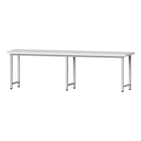 Work table, model 90, KSP 50 mm, RAL 7035, 850 x 2800 x 700 mm - Working table 2800 mm static
