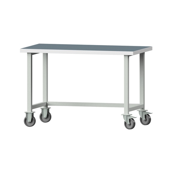 Work table, model 40, UBP 40 mm, RAL 7035, 840 x 1270 x 700 mm - Working table 1270 mm movable