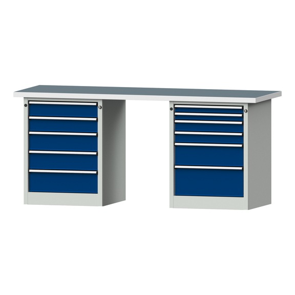 Combination workbench V/T-BL2000mm-2 blocks Model 841 UBP 40 mm 7035/5010 890x2000x700 - Combination workbench 2000 mm models 821 VH - 850 VH