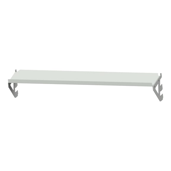 Ablageboden Systemaufbau, Farbe RAL 7035, Tiefe 160, AM 764 - Komponente für Lochplattensystem (Sonstige)