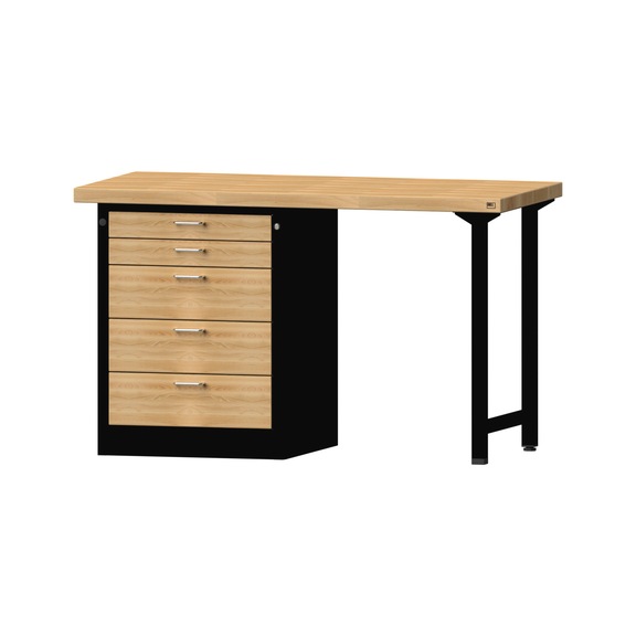 Combination workbench V/T-BL1500/2000 mm, model 810, BMP 50 mm, RAL 7016, 900x1500x700 - Combination workbench 1500 mm models 809 V - 816 V