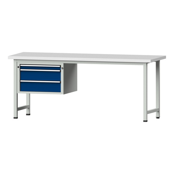Combination workbench V/T-BL1500/2000 mm Model 622 KSP 40 mm RAL 7035/5010, 840 x 2000 x 700 - Combination workbench 2000 mm models 521 V - 726 V