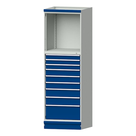 Base cabinet modular cabinet system, model 4006, RAL 7035/5010, 999.170.0030 - Workshop cupboard