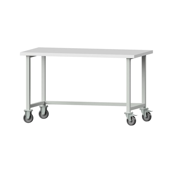 Work table, model 160, KSP 40 mm, RAL 7035, 890 x 1500 x 800 mm - Working table 1500 mm movable