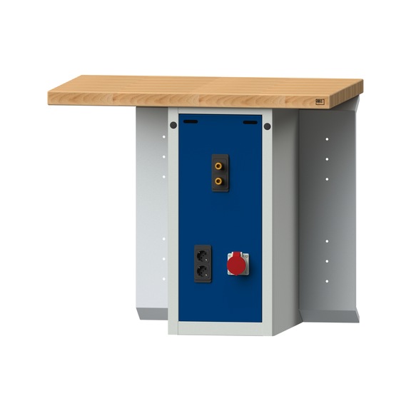 Energieblock 380 mm, inklusive seitlichen Aufnahmen für Aufroller 900.251 - Werkbank (System-Arbeitsplatz, Werkstatt, Sonstiges)