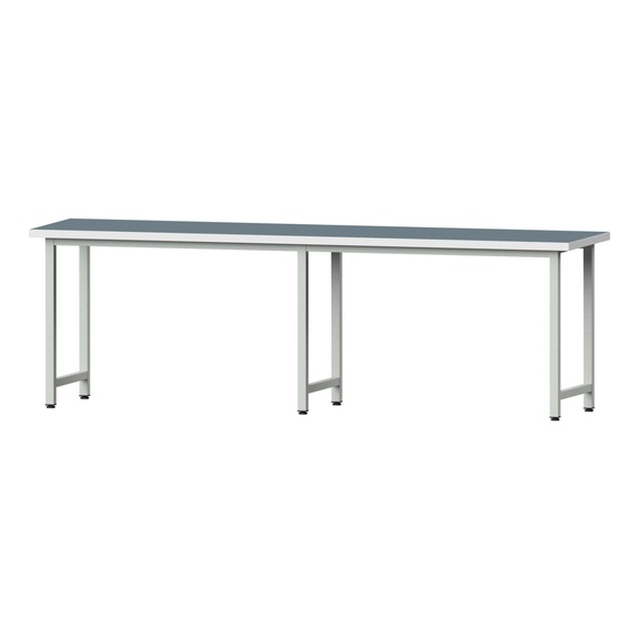 Work table, model 90, UBP 40 mm, RAL 7035, 890 x 2800 x 700 mm - Working table 2800 mm static