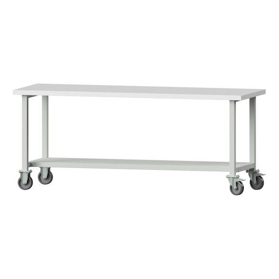 Work table, model 81, KSP 40 mm, RAL 7035, 840 x 2000 x 700 mm - Working table 2000 mm movable