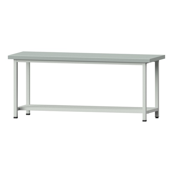 Work table, model 71, ZBP 50 mm, RAL 7035, 850 x 2000 x 700 mm - Working table 2000 mm static