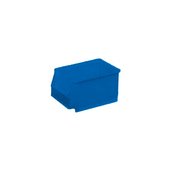 SB 4 blue storage bin - Clear stock box (workshop)