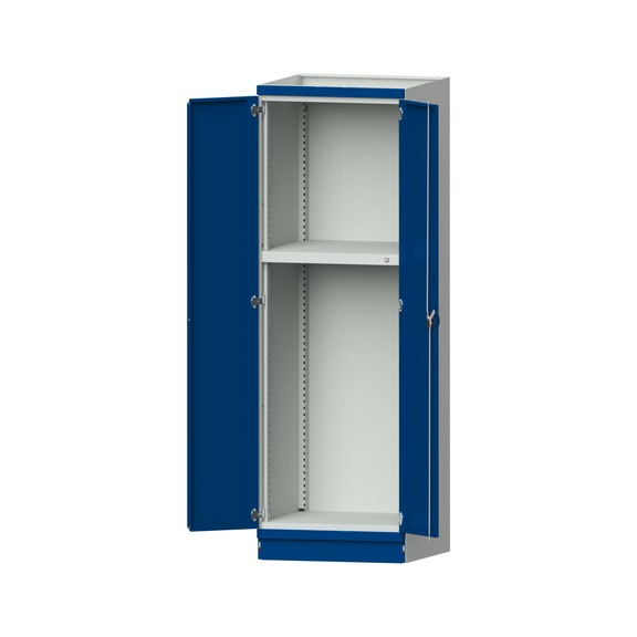 Basisschrank modulares Schranksystem, Modell 103, RAL 7035/5010, 999.170.0008 - Werkstattschrank