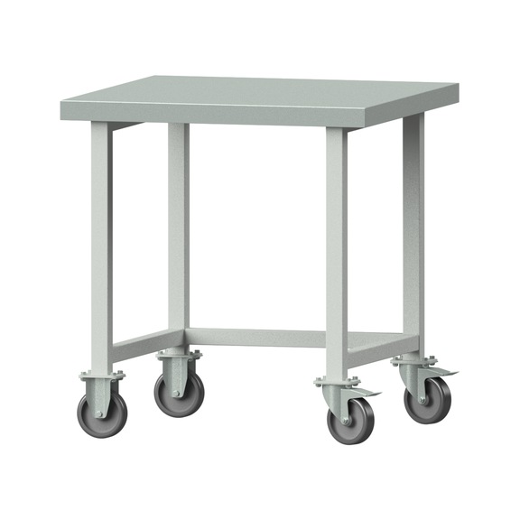 Work table, model 120, ZBP 40 mm, RAL 7035, 840 x 800 x 800 mm - Working table 800 mm movable