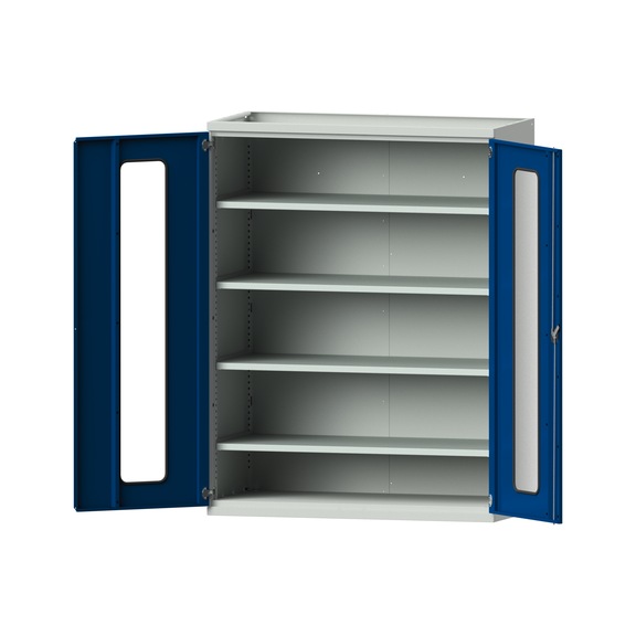 Heavy-duty cabinet W690 mm – H1950 mm, model 301, RAL 7035/RAL 5010, 620.014.0120 - Workshop cupboard