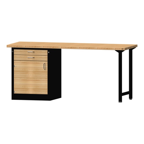 Combination workbench V/T-BL1500/2000 mm, model 822 BMP 40 mm RAL 7016, 890x2000x700 mm - Combination workbench 2000 mm models 821 VH - 850 VH
