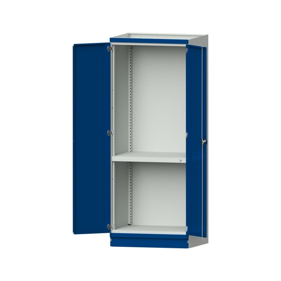 Basisschrank modulares Schranksystem, Modell 101, RAL 7035/5010, 999.170.0012 - Werkstattschrank