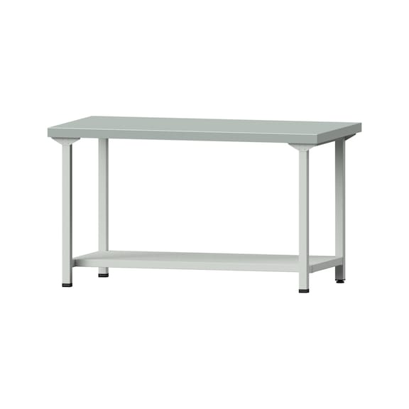 Work table, model 151, ZBP 50 mm, RAL 7035, 850 x 1500 x 800 mm - Working table 1500 mm static